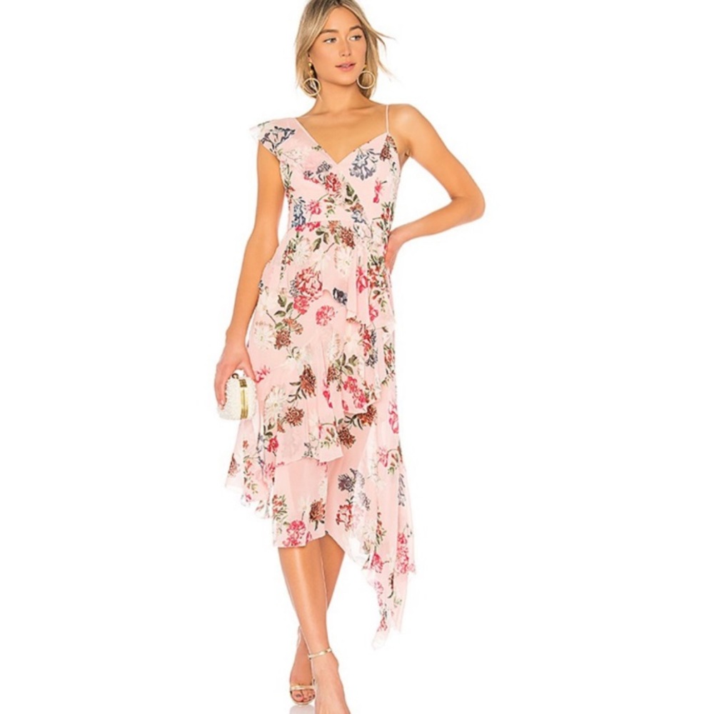 NICHOLAS Floral Dress in Lilac Worn Once Size 4